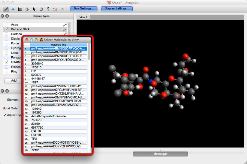 All Molecules in File...