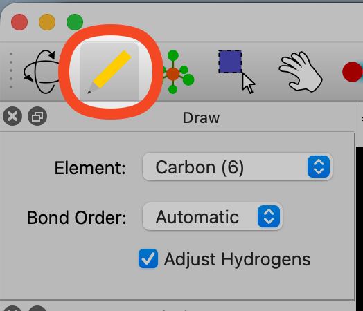 Screenshot of the draw tool