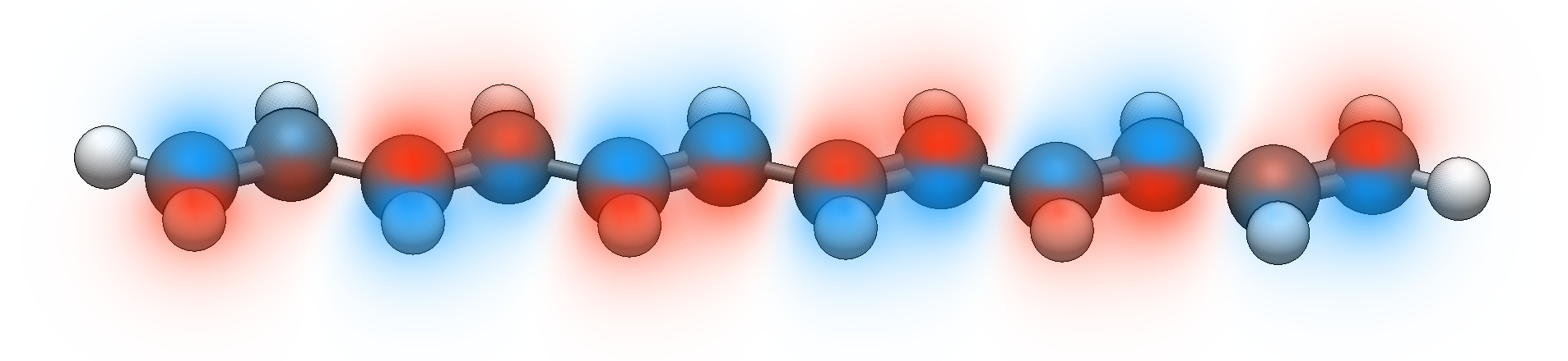 volumetric rendering of HOMO for a conjugated chain