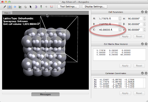 Start with a generated Crystal Surface