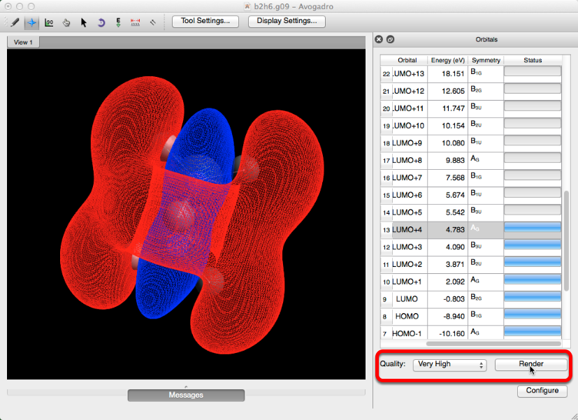 Viewing Molecular Orbitals Avogadro